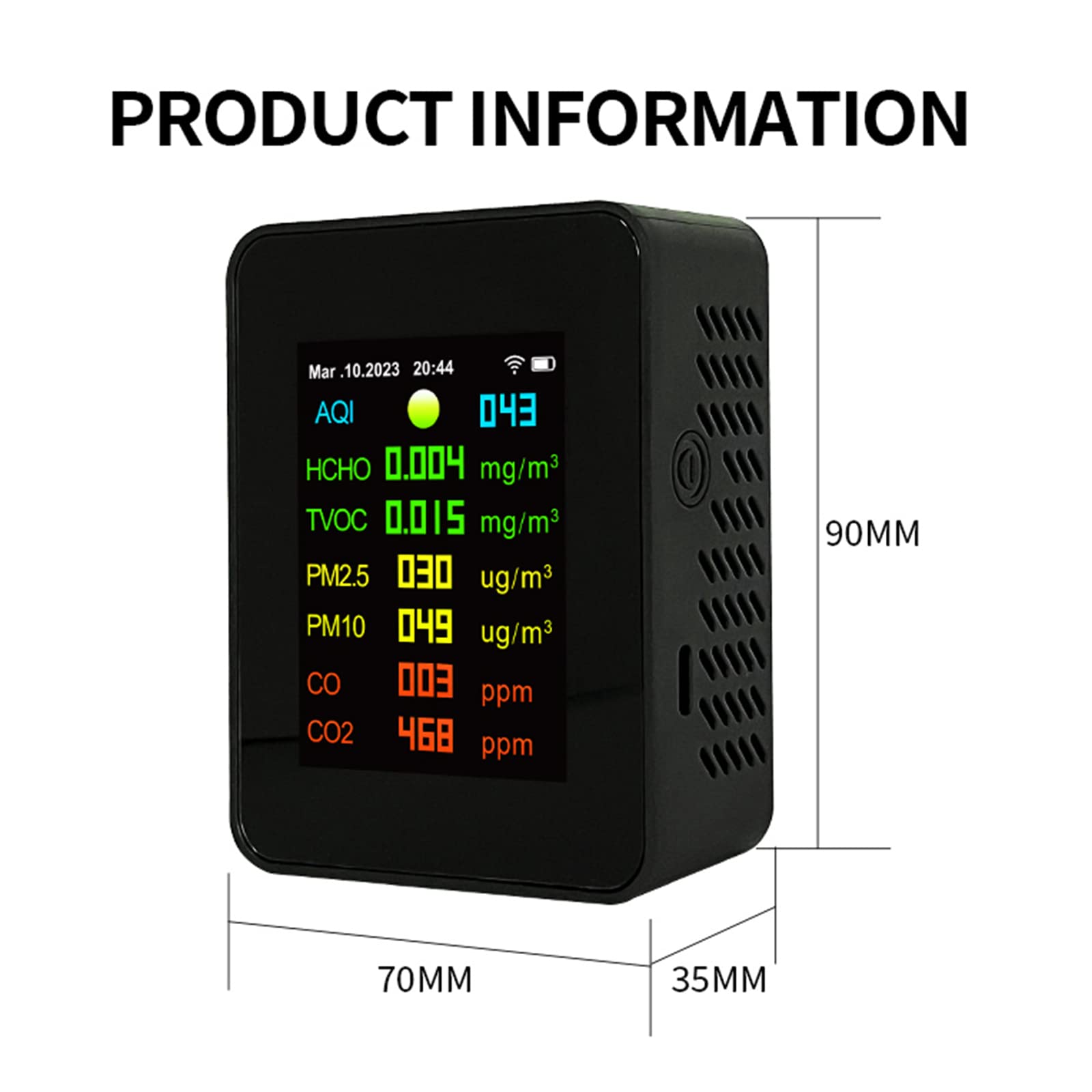 elfbar nachfüll pod läuft aus Intelligent WIFI-Home Smog-Meter CO2 HCHO Analyse de la qualité de l'air  Testeur de gaz Détecteur en temps réel Détecteur de qualité de l'air  Détecteurs de qualité de l'air Cigarette-fumée : Amazon.fr: Commerce,