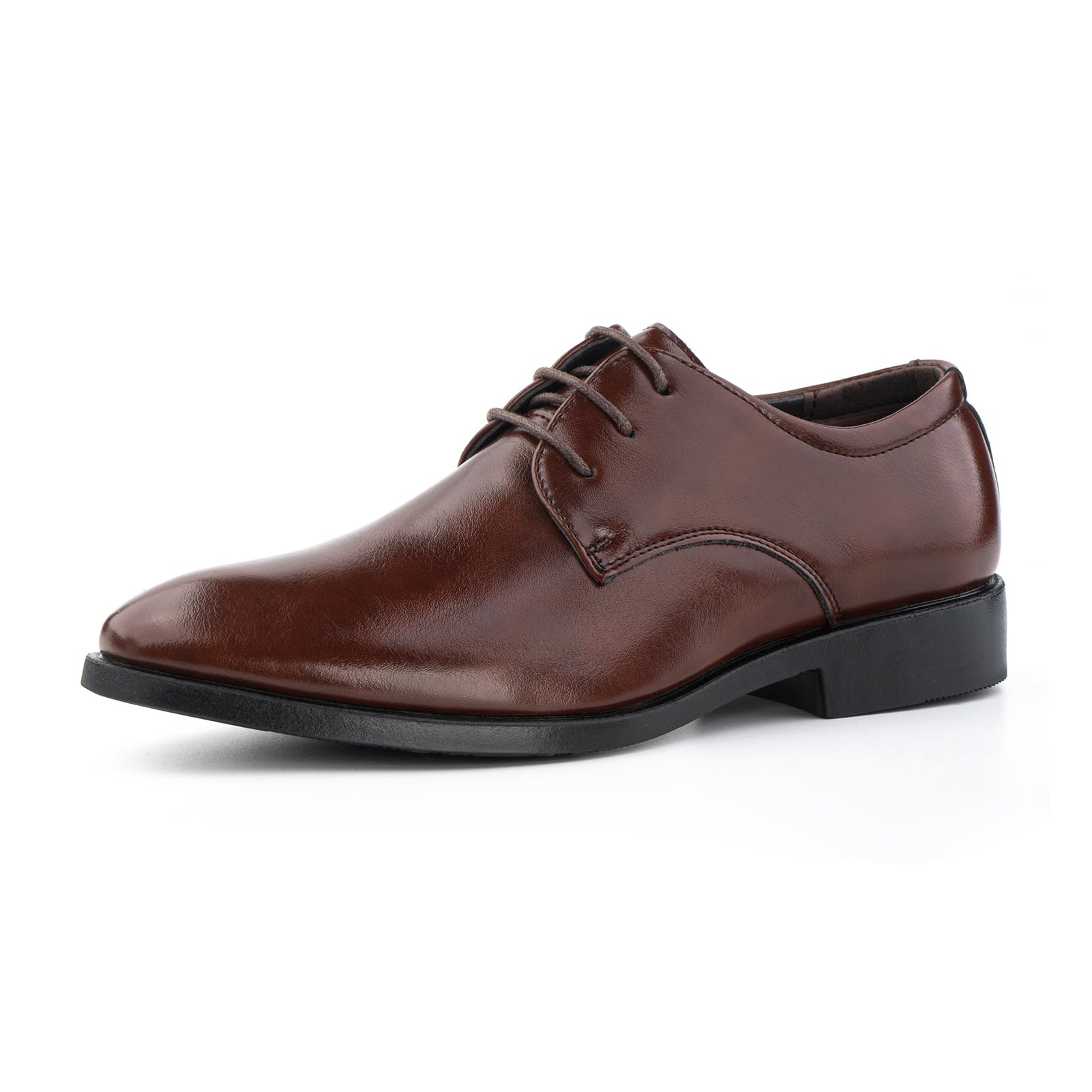 Hitmars Zapatos Oxford Hombre Zapatillas Vestir Derby Zapatos Boda Brogues Formales Cordones Clásico Traje Marrón 46 EU