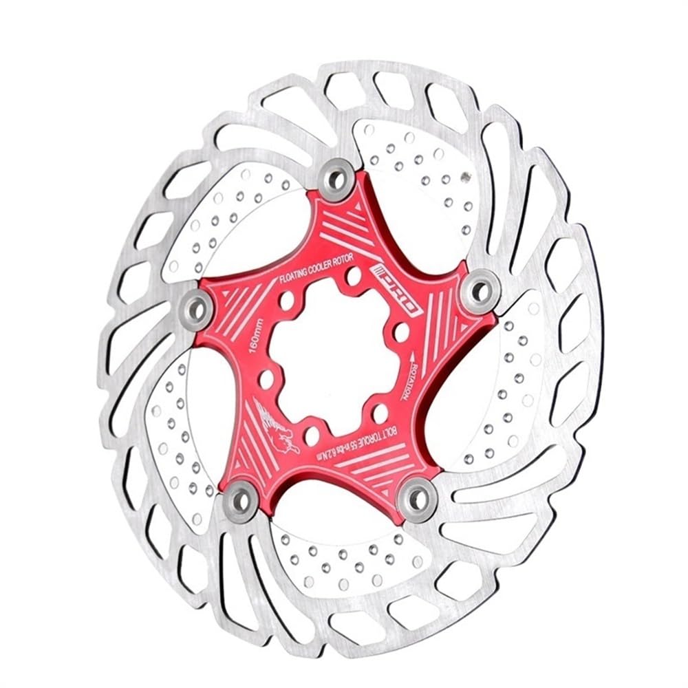 Disco Freno Discos de freno Rotor de bicicleta de montaña, 160mm, 180mm, Disco 203mm, 140mm, frenos de disco de bicicleta, accesorios de refrigeración for ciclismo Freno Disco(Color:Cool 160red)