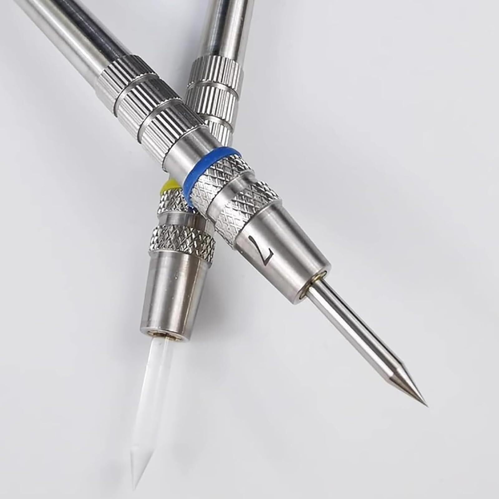 Kit de test de dureté Mohs - Paquet de 4 pics en acier inoxydable avec boîte de rangement, aiguille de notation à double extrémité avec différents niveaux de dureté, for les tests minéraux