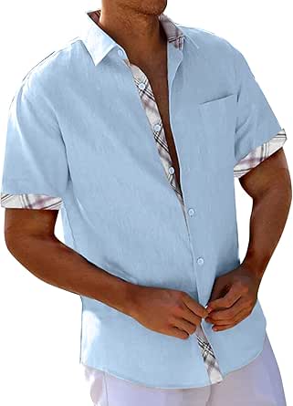 Chemise Hawaïenne Caribbean Joe – Manches Courtes – Taille L – Orange Motifs Palmiers