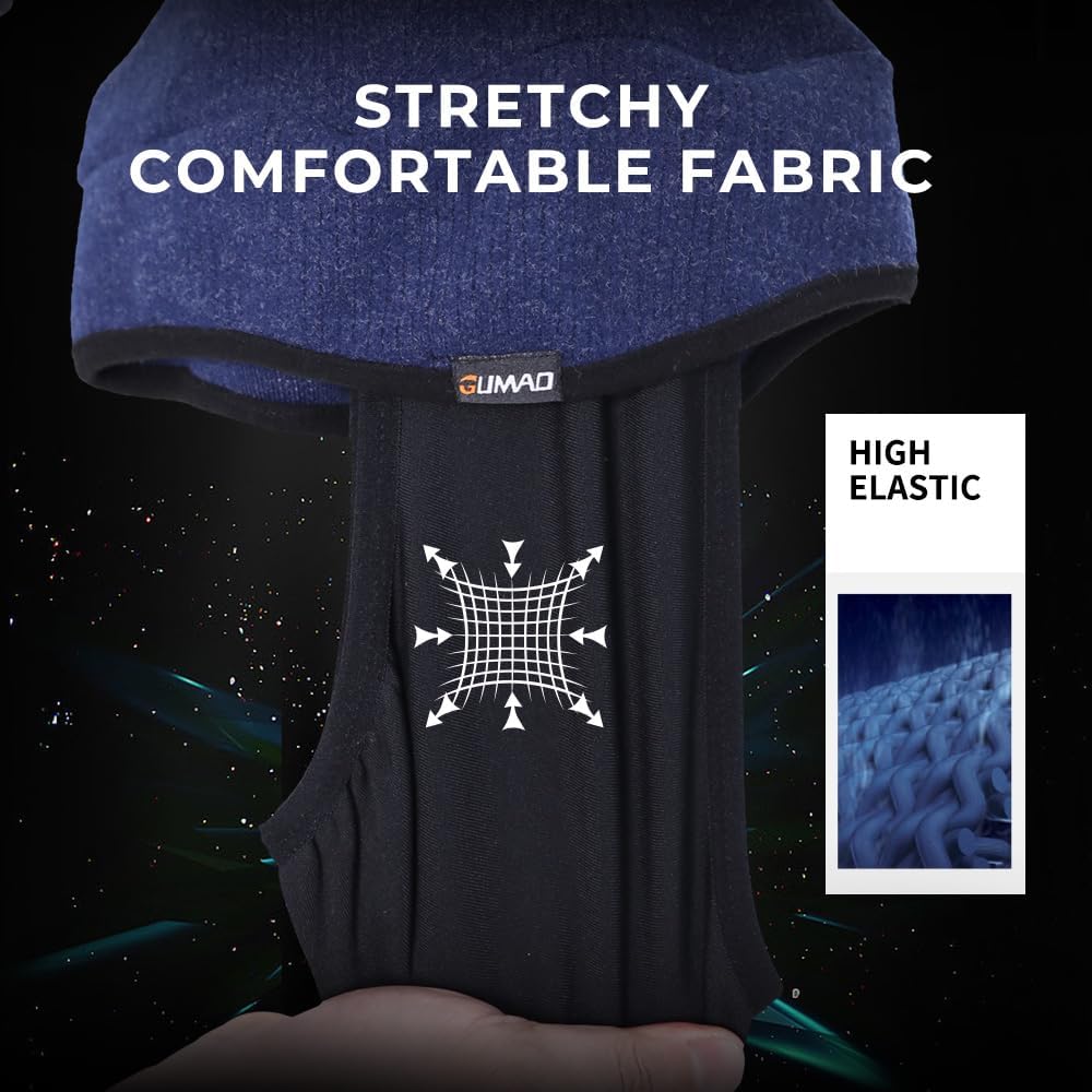 Touca de caveira quente de lã térmica para homens, gorro de inverno, esqui, ciclismo, caminhada, corrida