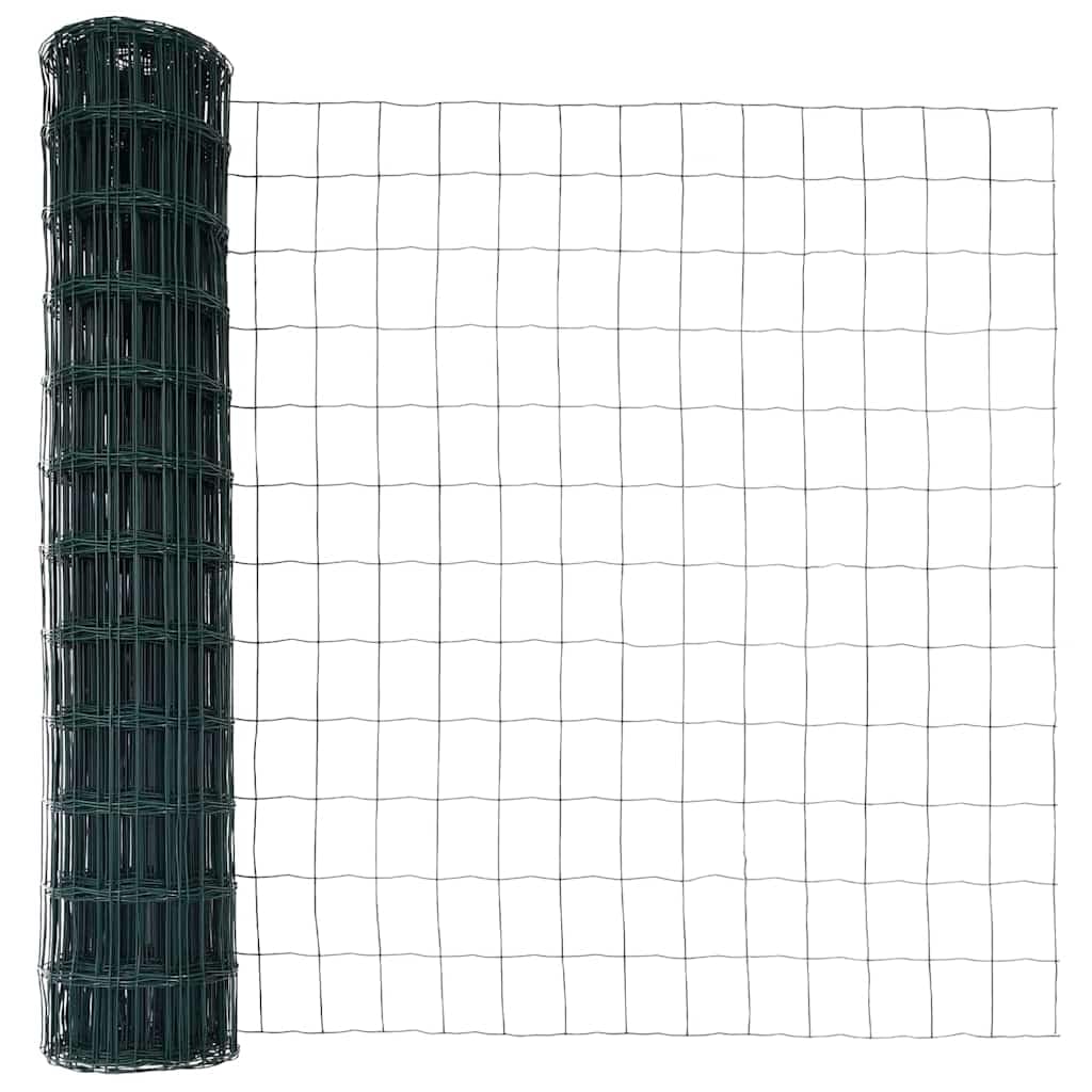 Ogrodzenie euro, zielone, 1,2 x 10 m, żelazo powlekane PCW, wytrzymałe metalowe ogrodzenie do ogrodu, na taras, trwała bariera zewnętrzna
