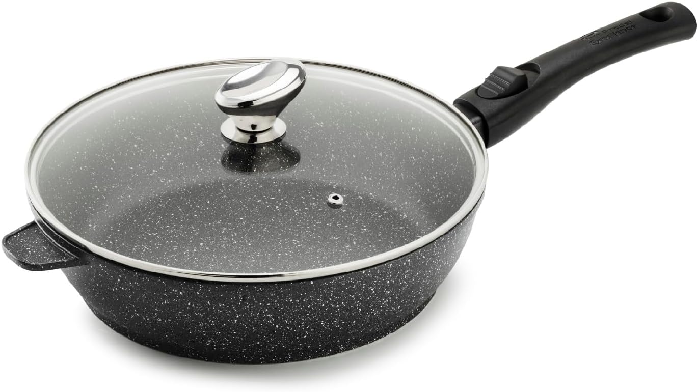 Pradel Excellence Sauteuse 28 cm, fonte d'aluminium, revêtement antiadhésif