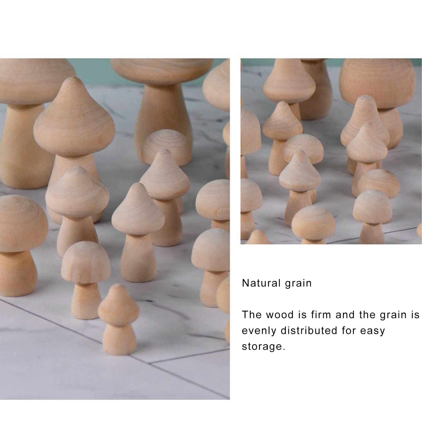 Lot De 14 Champignons En Bois Non Peints - Déco DIY, Artisanat, Décoration Maison Ou Jardin