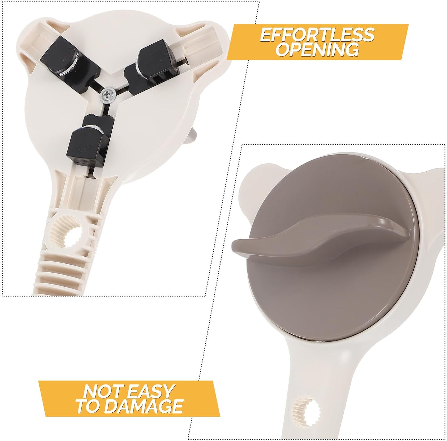 Universal Cap Opener, 4 in 1 Handheld Jar and Bottle Opener Gripper for Weak Hands, Multi Function Lid Remover, Labor Saving Kitchen Tool for Elderly