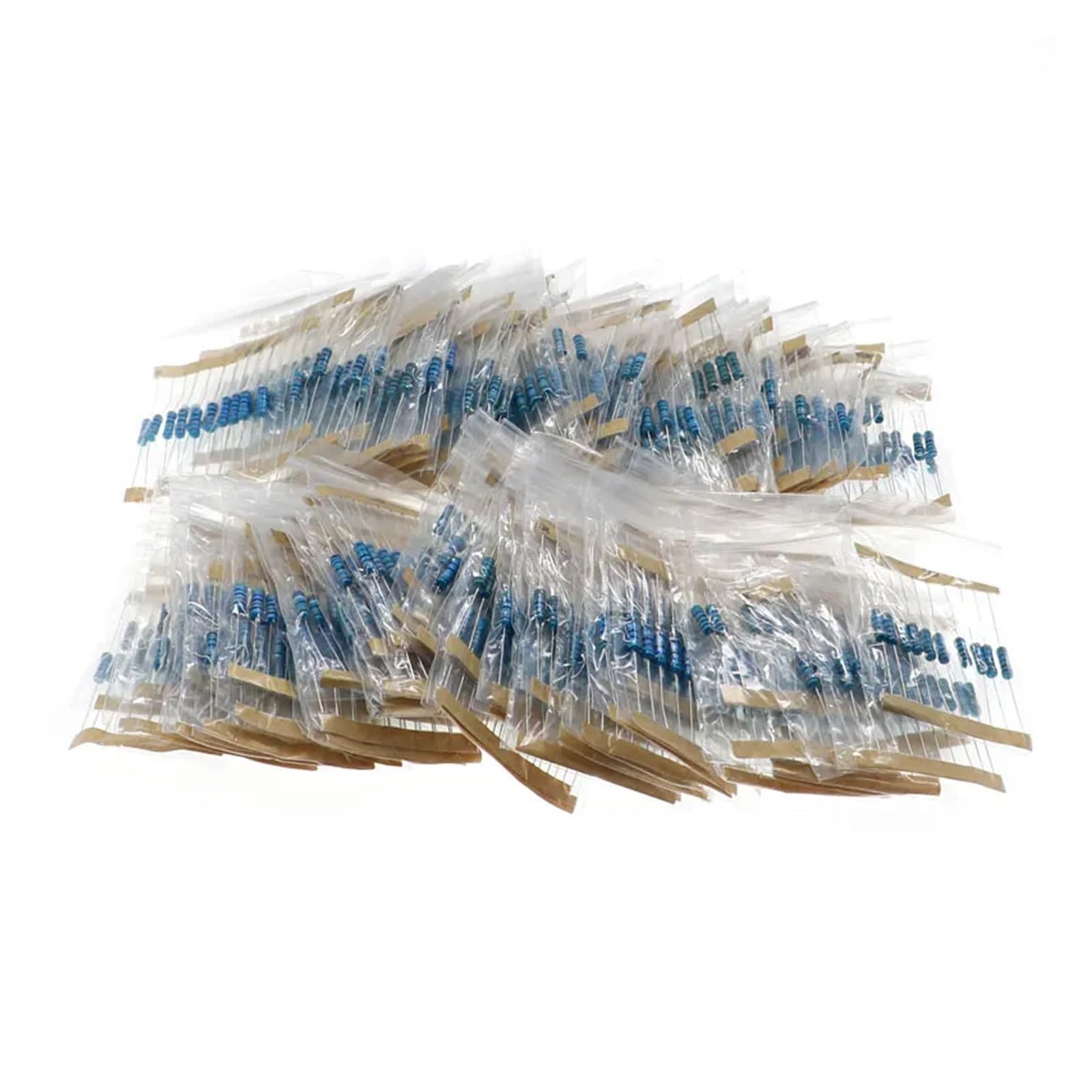 Kit Surtido de resistencias de película metálica (1000 Unidades/Lote, 100 valores, 1 ohmio-1 M Ohm, 1 W, 1