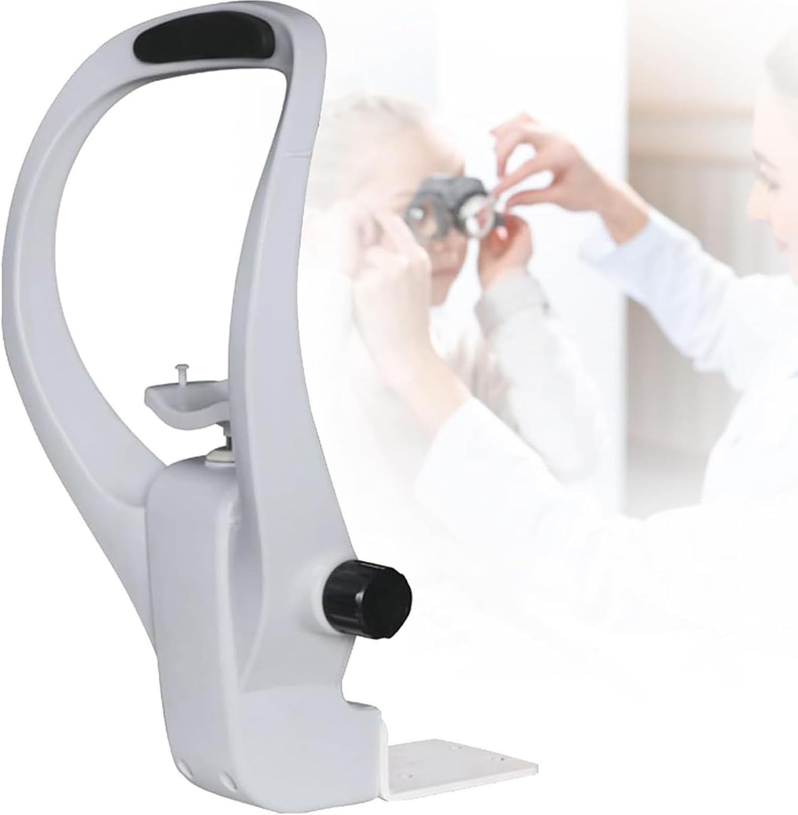 Optometria podnosząca, wsparcie podbródka, akcesoria optometryczne, trwały i odporny na rdzę materiał, do sklepów optycznych, centrum pielęgnacji wzroku