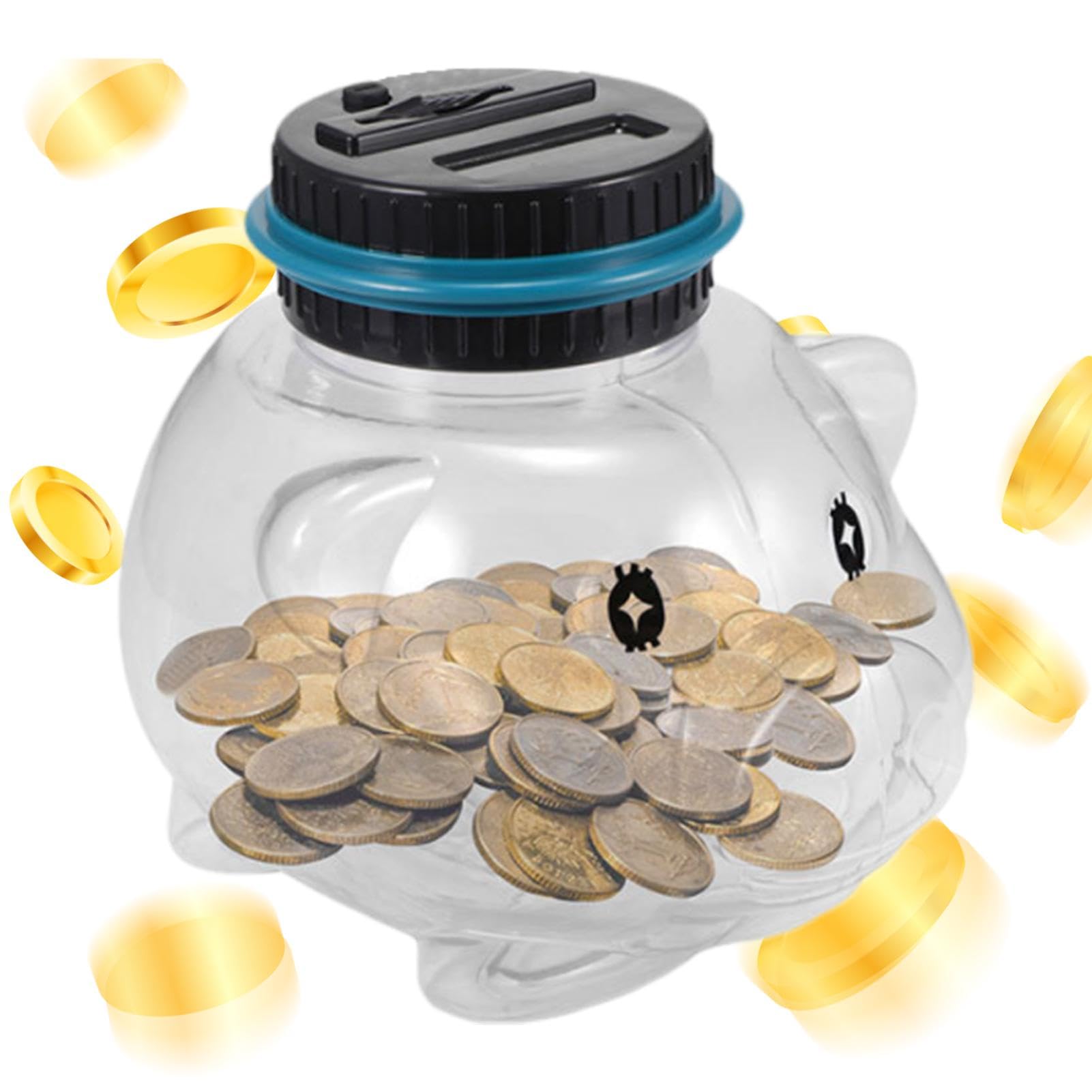 Digital Coin Bank Digital Saving Coin Money Box Coin Automatic Counting Clear Piggy Bank Electronic Counting Money Bank Transparent Money Saving Jar For Kids 18x14.2x14.5cm