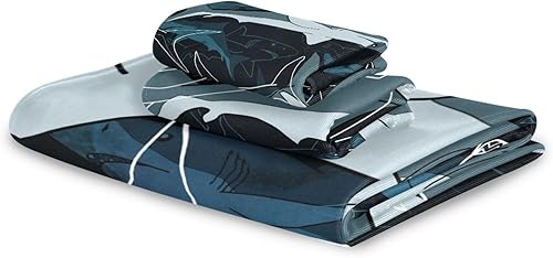 Miniatura 8 de IIASOL Juego de 3 toallas de baño con diseño de mar con tiburones, juego de 3, toallas súper suaves, 1 toalla de mano, 1 toalla de baño, toallas