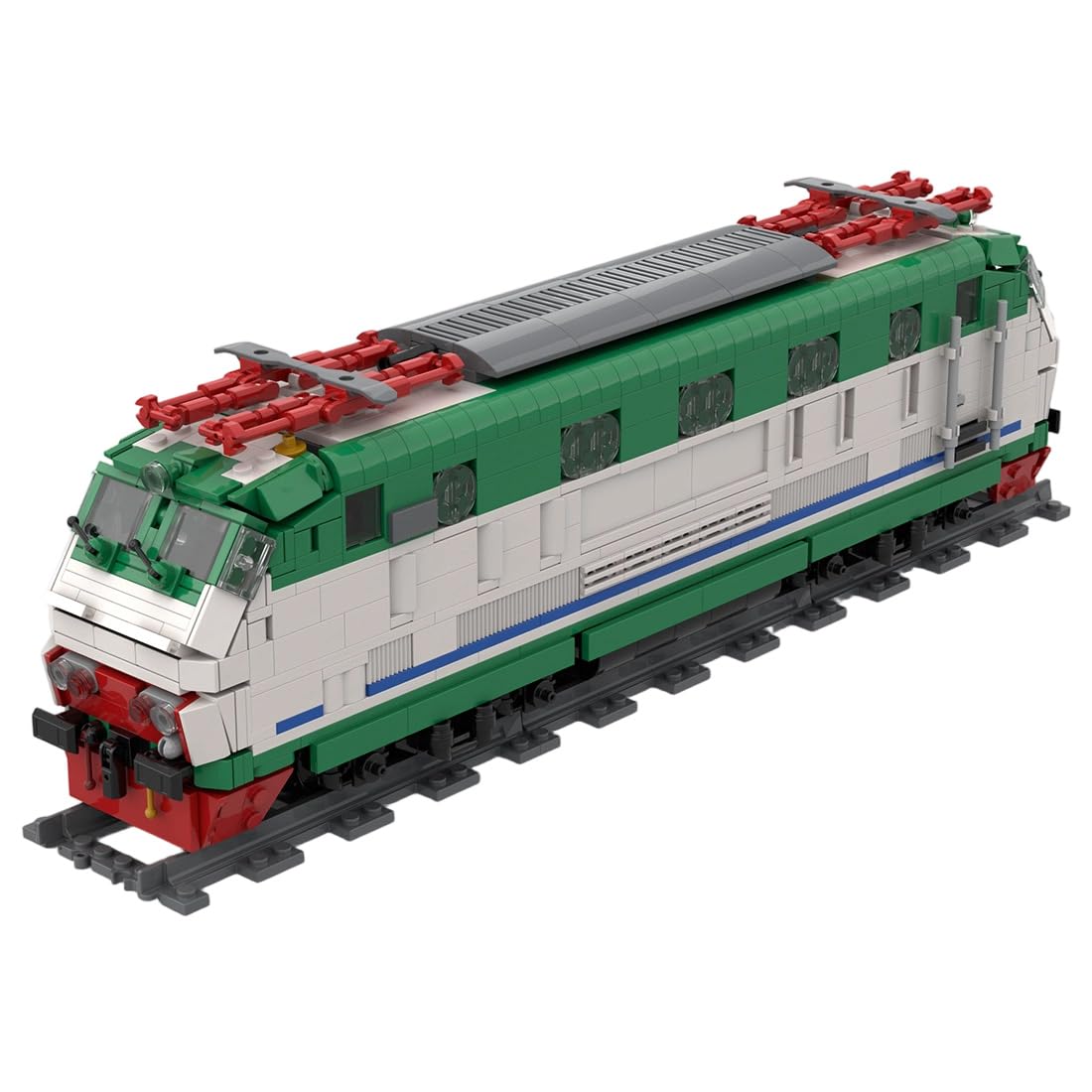 Set di mattoncini da costruzione del treno italiano, 1268+ Set locomotiva XMPR ferrovia, giocattolo da costruzione, modello treno set da costruzione, regali creativi per collezionisti