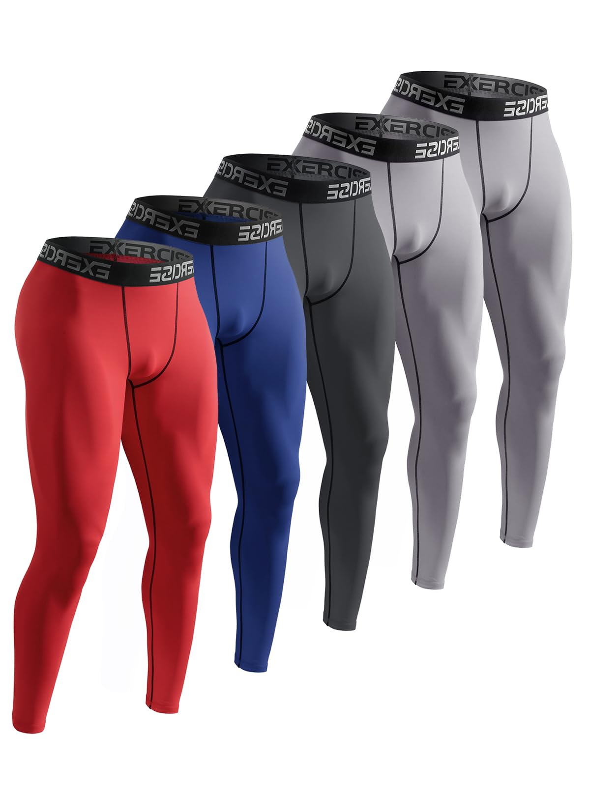 5–6 Packungen Kompressionshosen für Herren, Herren-Leggings für Sport, athletische Baselayer, Laufstrumpfhose für Herren