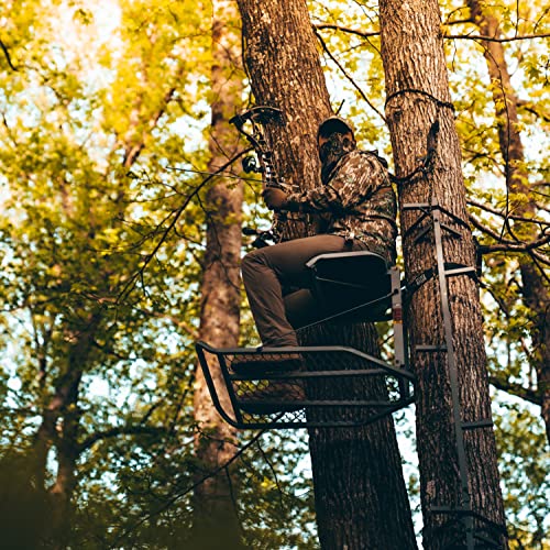 Rivers Edge® Big Foot™ Rogue XL Lever-Action Hang-On Treestand, Flip-Up TearTuff™ Mesh Seat, 24” x 37” Large Platform, Footrest, RE562