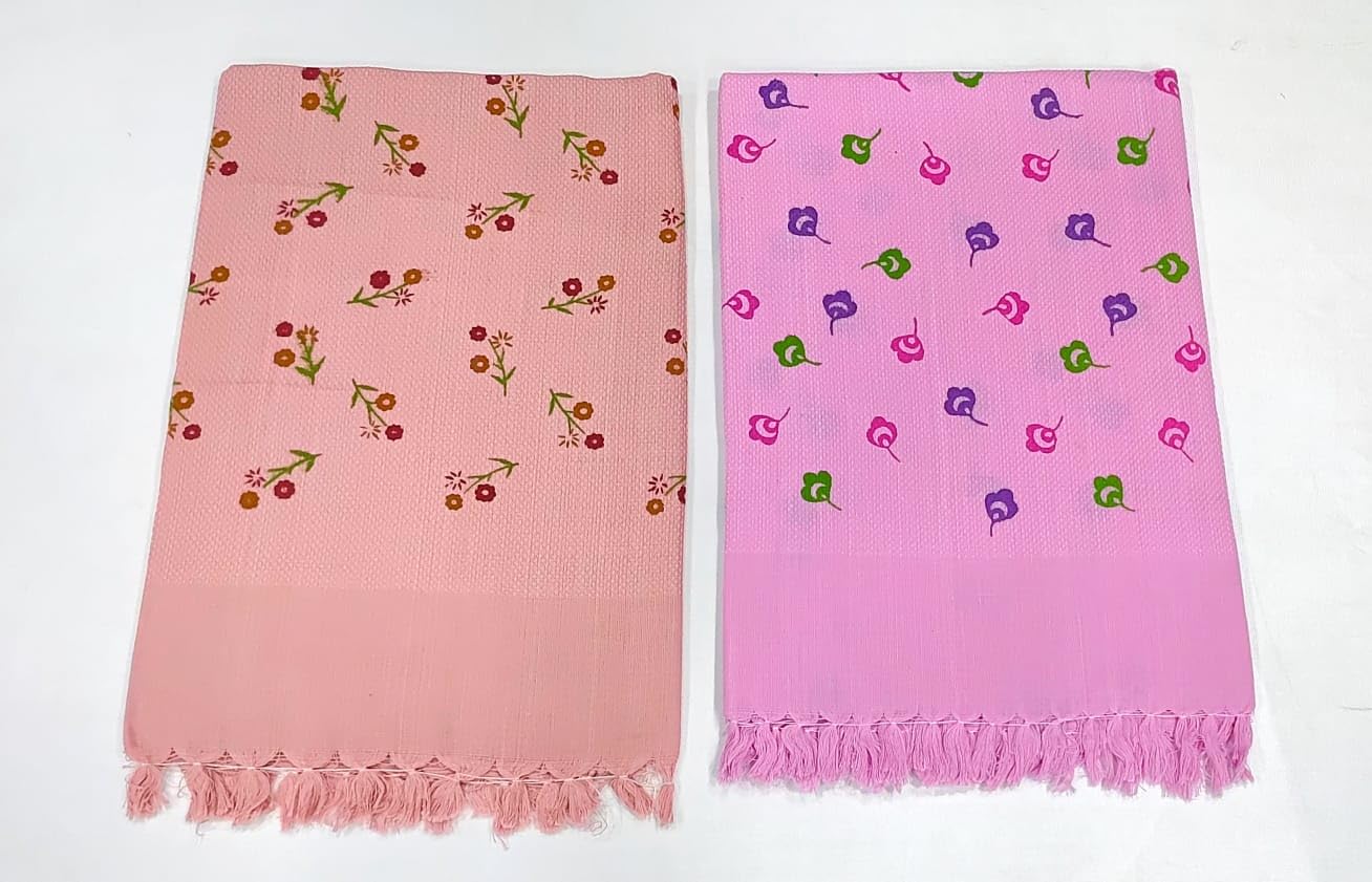 Bombay Dyeing Rimzim 100% Cotton Printed Soft & Slick Quick Drying Bath Towels 250 GSM (White) 72X144 CM.-image-5