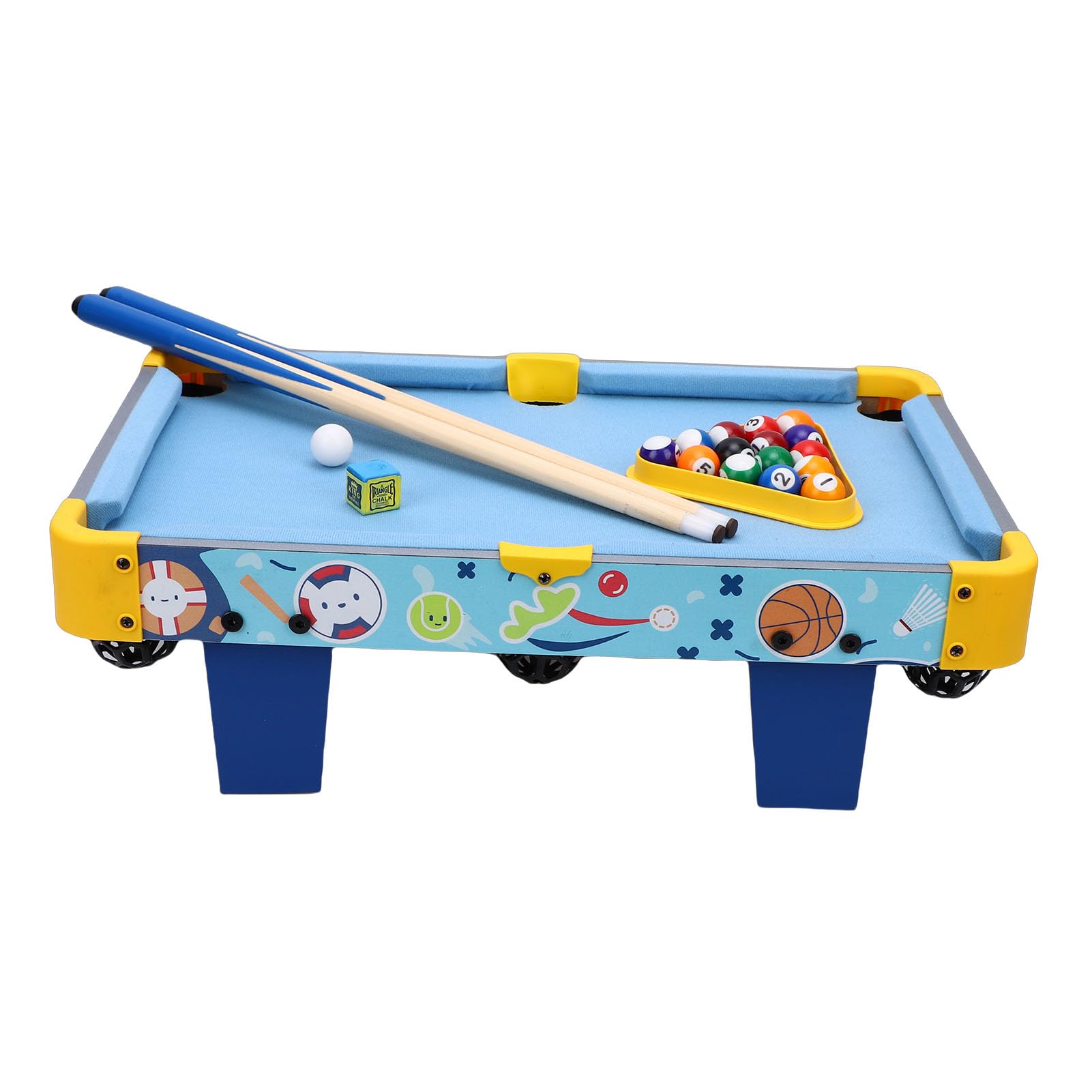 ASHATA Mini Table de Billard, Jeu de Billard de Bureau pour 2 Personnes, Construction Robuste pour Les Réunions de Famille, Jouet Portable pour Les Pique-niques et Les Jeux en Intérieur 20,08 X 12,6