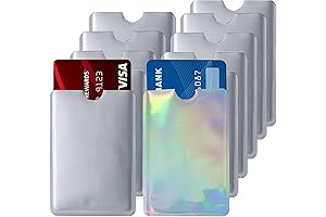 RFID Blocking Sleeves, Credit Card Protectors with 10 Regular and 1 Laser Color
