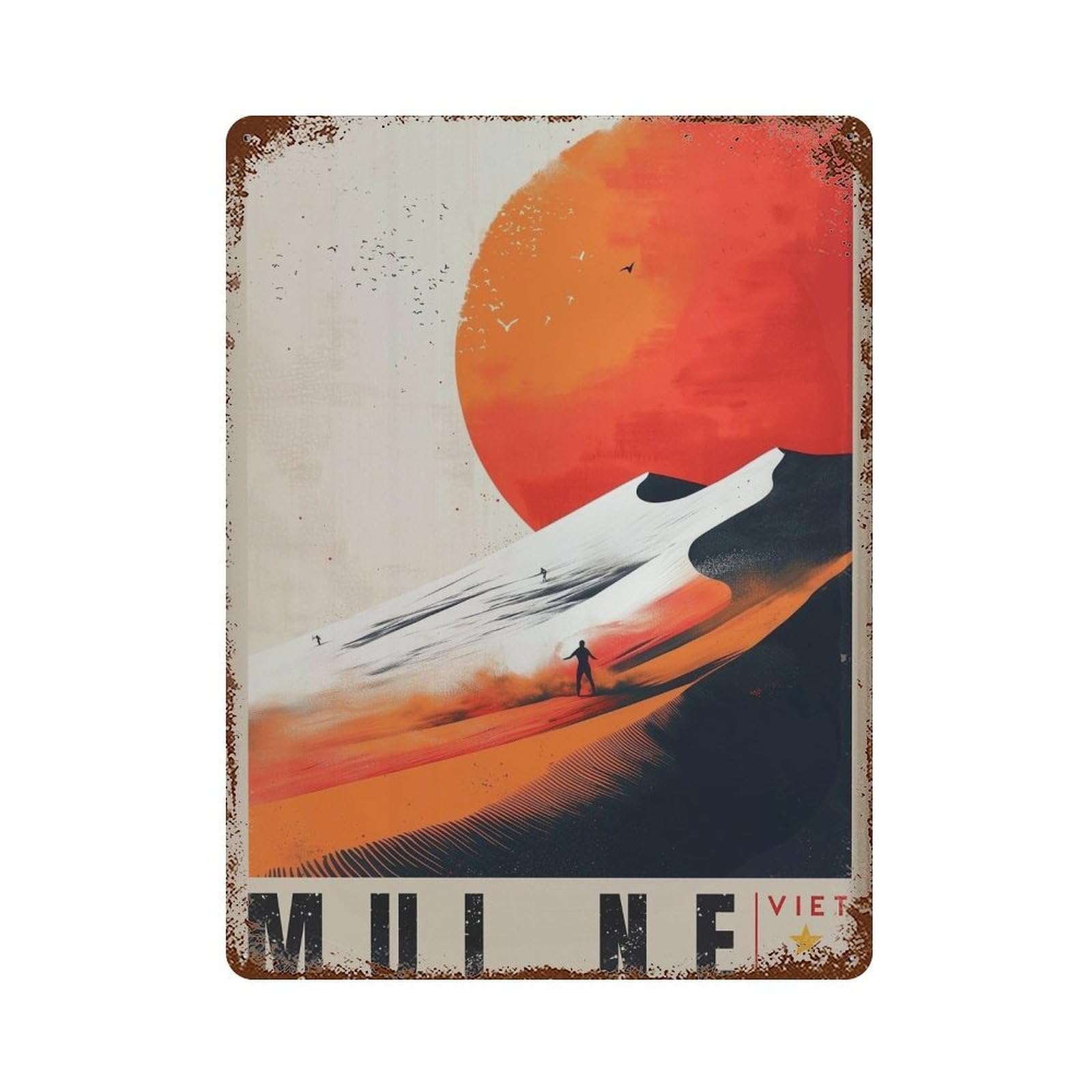xiaoxiaoshen Mui Ne Vietnam Travel Sand Dunes (2) Wall Decor Art Metal Tin Poster Modern Home Decor Art Home Bar Shop Decorations Vintage Sign 40x30cm