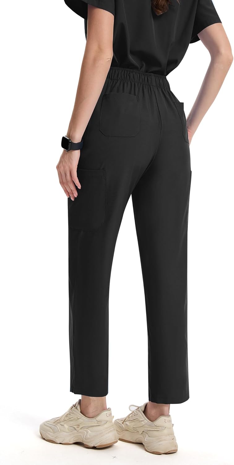 niaahinn Scrub for Women Set V-Neck 4 Way Stretch Top & Pant with Pockets - Image 6
