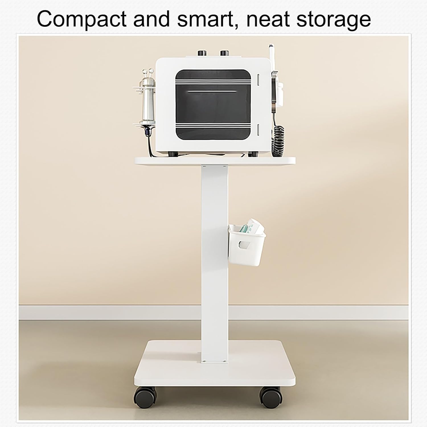 Spa Trolley Cart with Wheels, Salon Spa Rolling Trolley Stand, with Storage Tray, Tray Mobile Storage Cart
