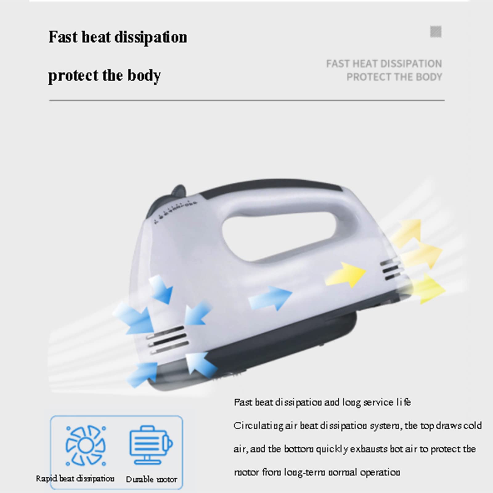 Frullino per le uova elettrico per uso domestico-Frusta a mano elettrica, Frullino per le uova automatico, Macchina per impastare la crema di albume d'uovo,7 velocità
