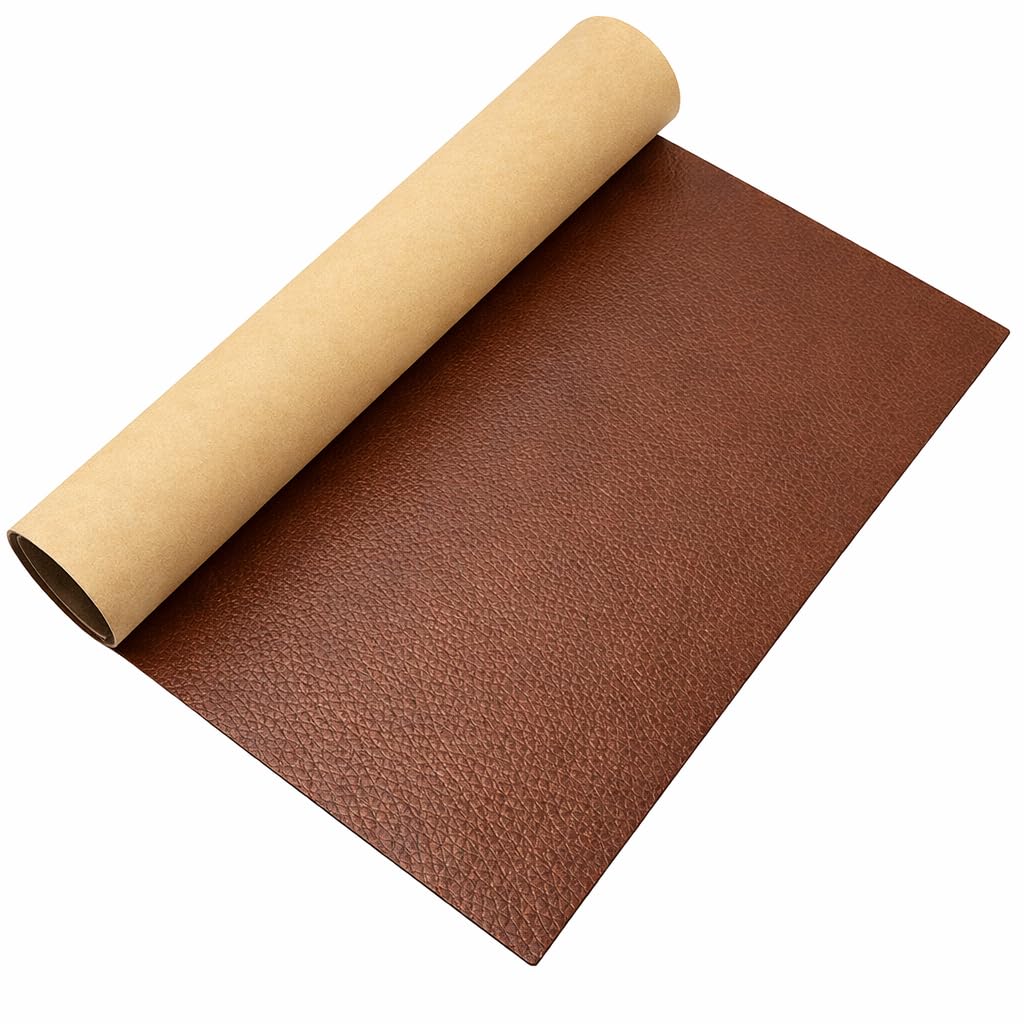9UP® 50 x 150cm Leather Repair Patch | Waterproof Self Adhesive Leather Repair Patch Sheet for Car/Sofa/Hand Bags (Pack of 1, Colour: Light Brown)-image-48