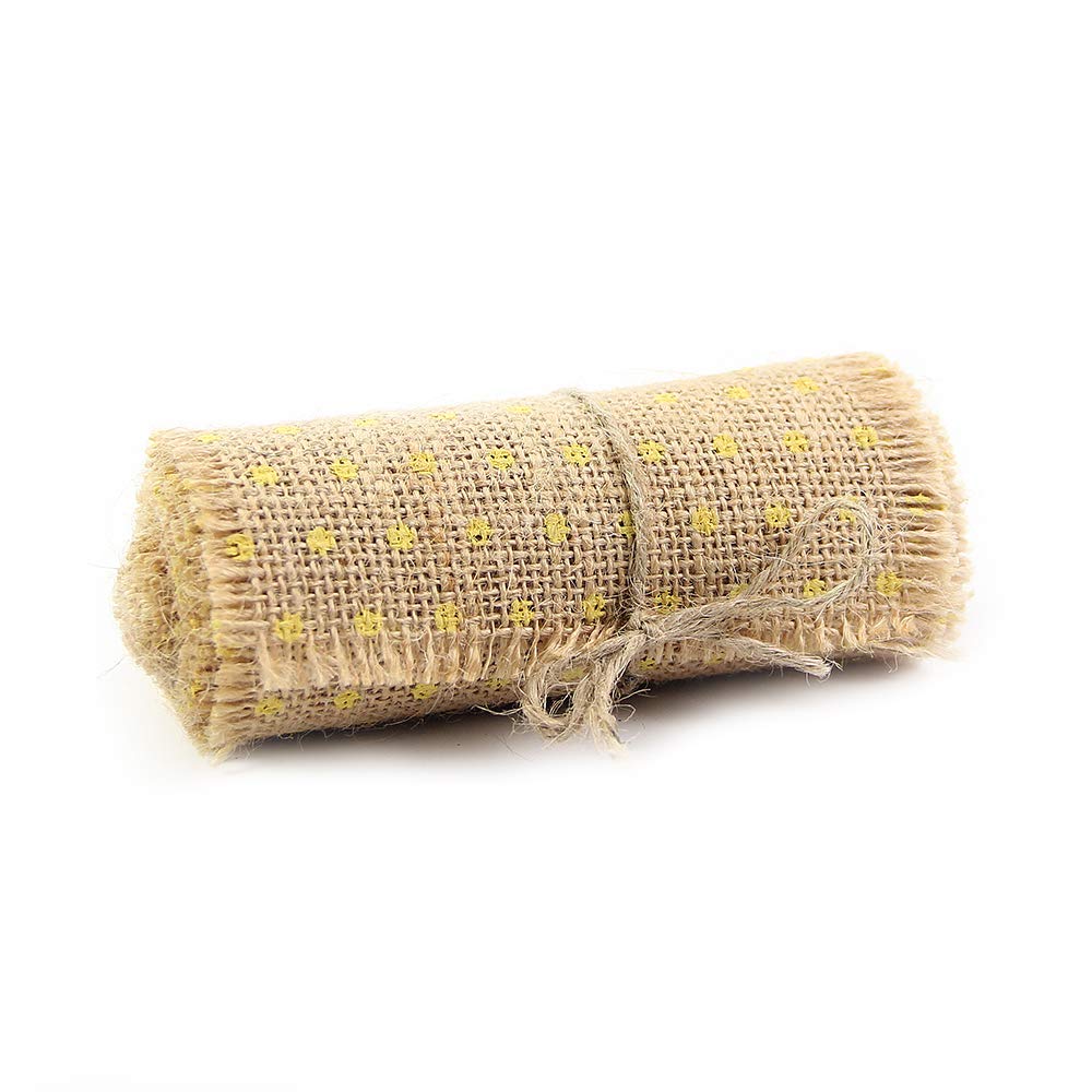 Itsy Bitsy- Burlap Roll | Dotted | 12cm x 200cm | Yellow