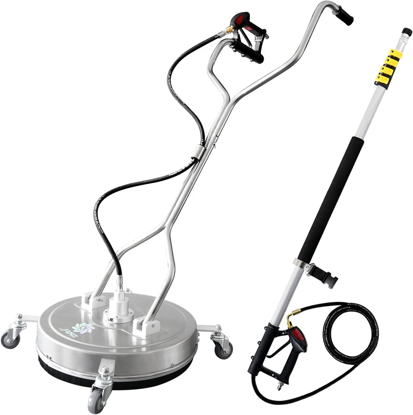 janz 20'' Surface Cleaner Pro and 24 FT Telescoping Wand Pro Patio, Lawn & Garden