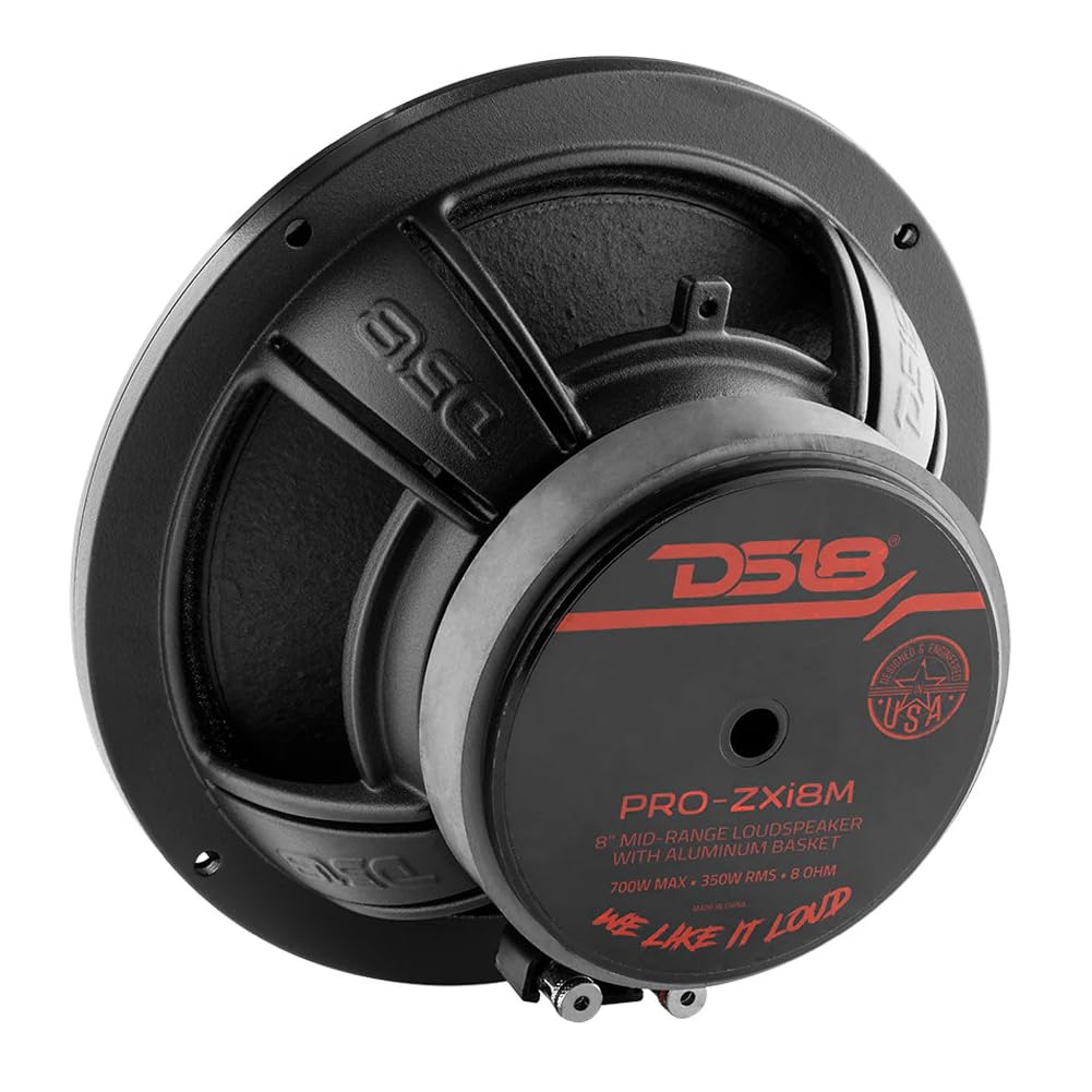 KIT SET PER DS 18 PRO-ZXi8M 1 midrange altoparlante da 20 cm 200 mm 8" di diametro, 350 watt rms 700 watt max, 8 ohm, sensibilità 99 db spl, feste, per casa, 1 pezzo + adesivo omaggio