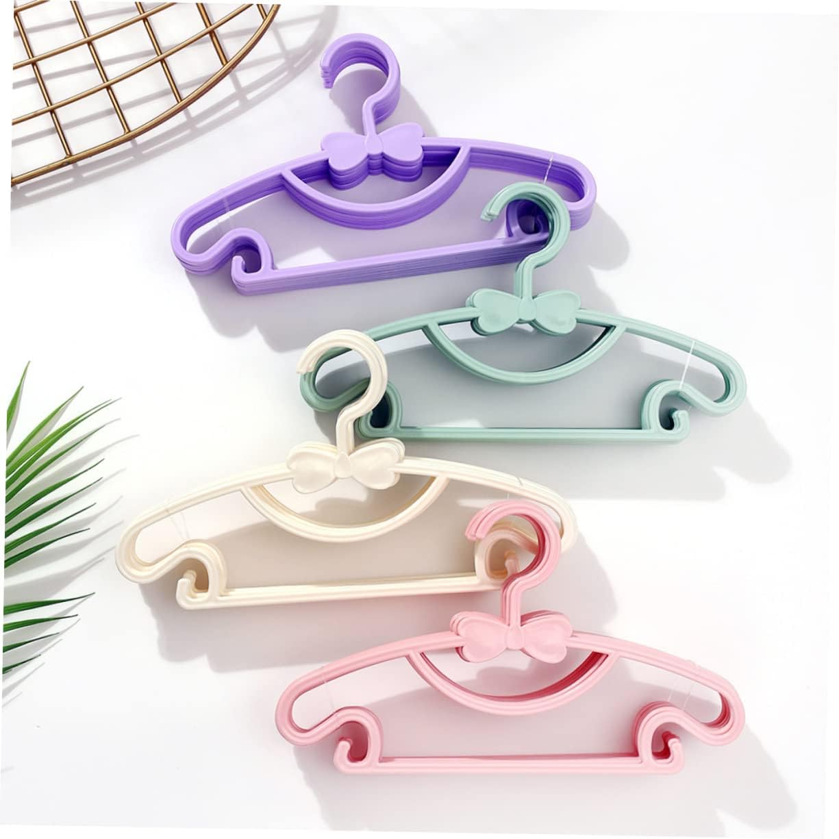 Bow Clothes Hangers 10 Pack Plastic Anti Slip Kids Wardrobe