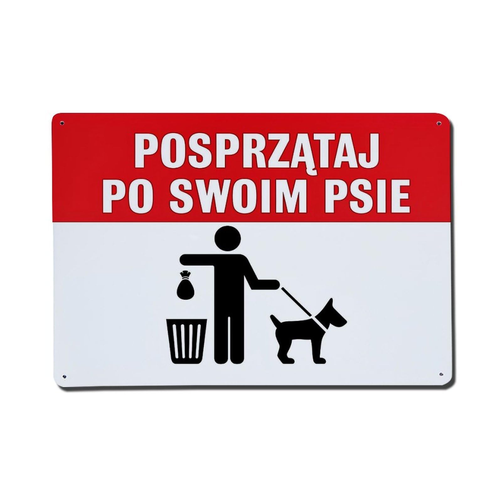 Clean Up After Your Dog Metal Tin Sign Plaque