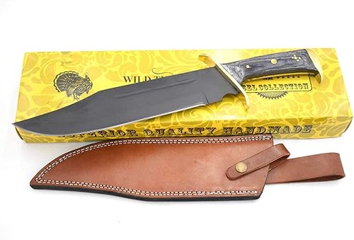 Miniatura 6 de Cuchillo Bowie Western Outlaw hecho a mano de pavo salvaje (CW)