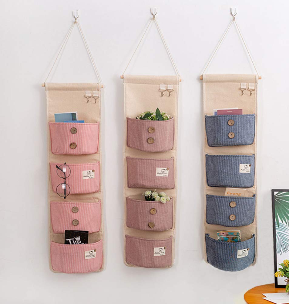 YJDQYGSNJ Estanteria Colgante en Tela,3 Piezas Después de la Puerta Pared Zhiwu Guadai Estantería Colgante Plegable,Alta Capacidad Depositar Vestir/A / 2 layer+3 layer+4 layer