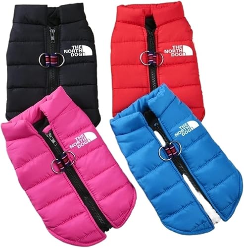 Miniatura 2 de Ropa impermeable para mascotas, chaquetas cálidas de invierno, abrigos con diseño de cremallera, bulldog francés para perros pequeños y medianos y