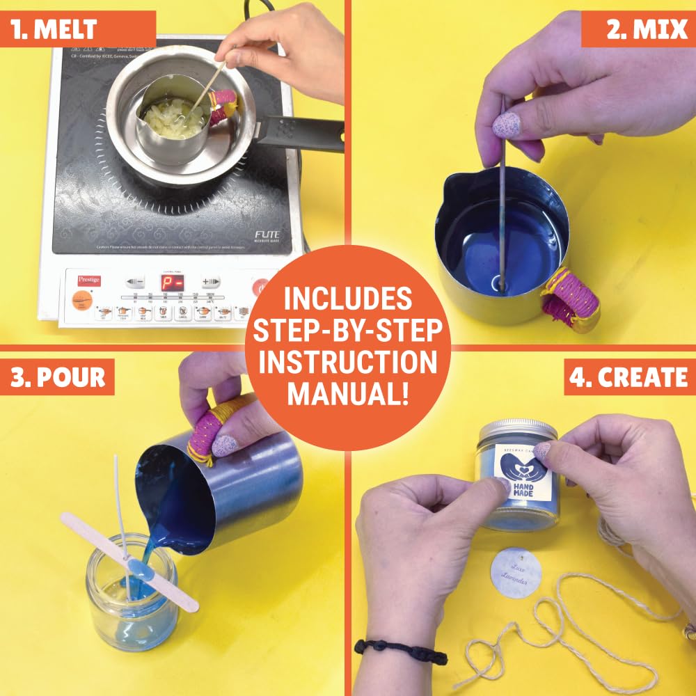 Kalakaram Aroma Beeswax Candle Kit | DIY Candle Making Craft Kit for Kids & Adults | Natural Scented Candles | Pure Beeswax | Candle Making Set | Handmade Candles for Girls Age, 9-11, 12-14 Years 4