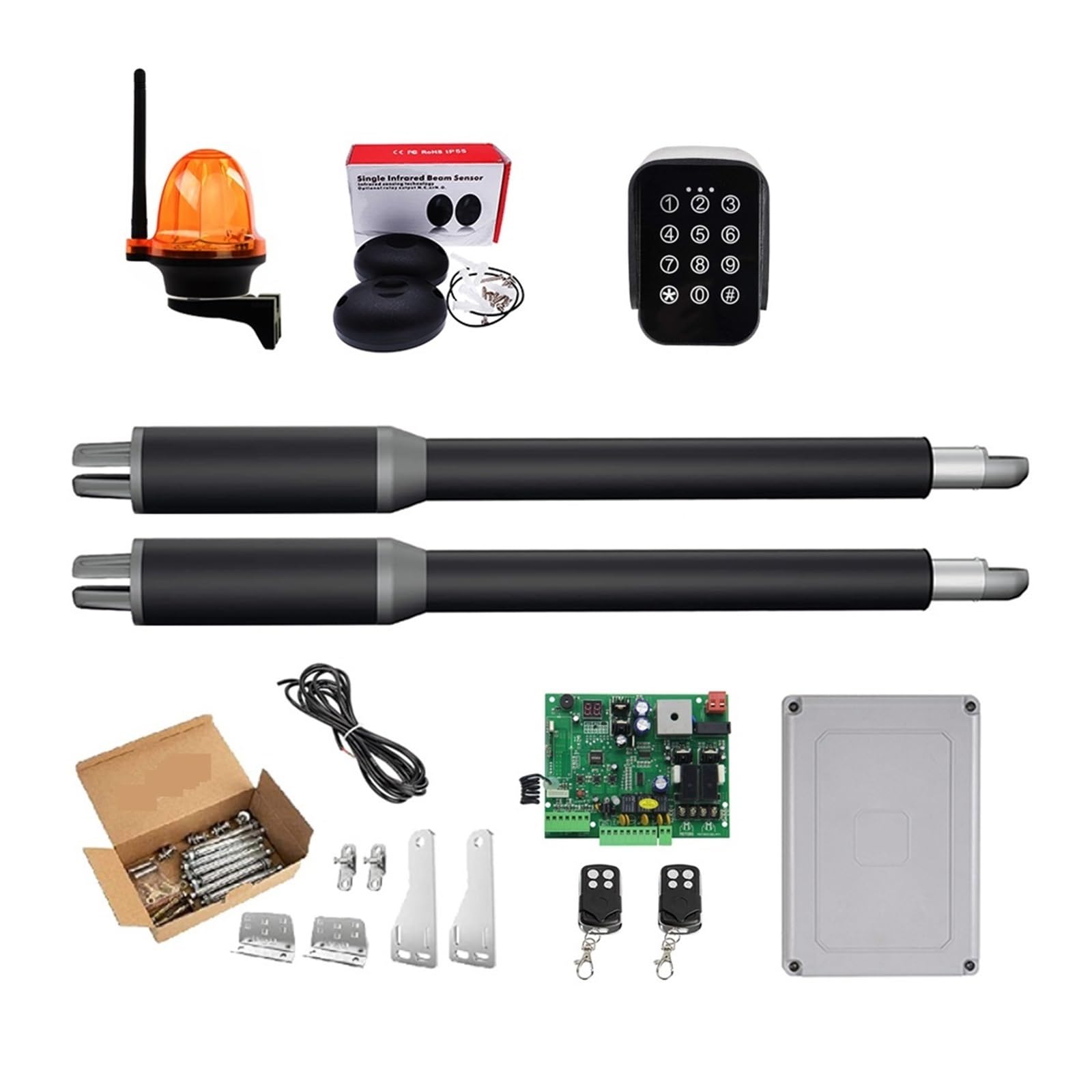 Rsgxlfqzvak Kit G Automatic Door Opener, Door Opener Linear Actuator Dc Worm Ar Automatic Swing Electric Tube, Light, Button, Gsm Operator(Kit G)