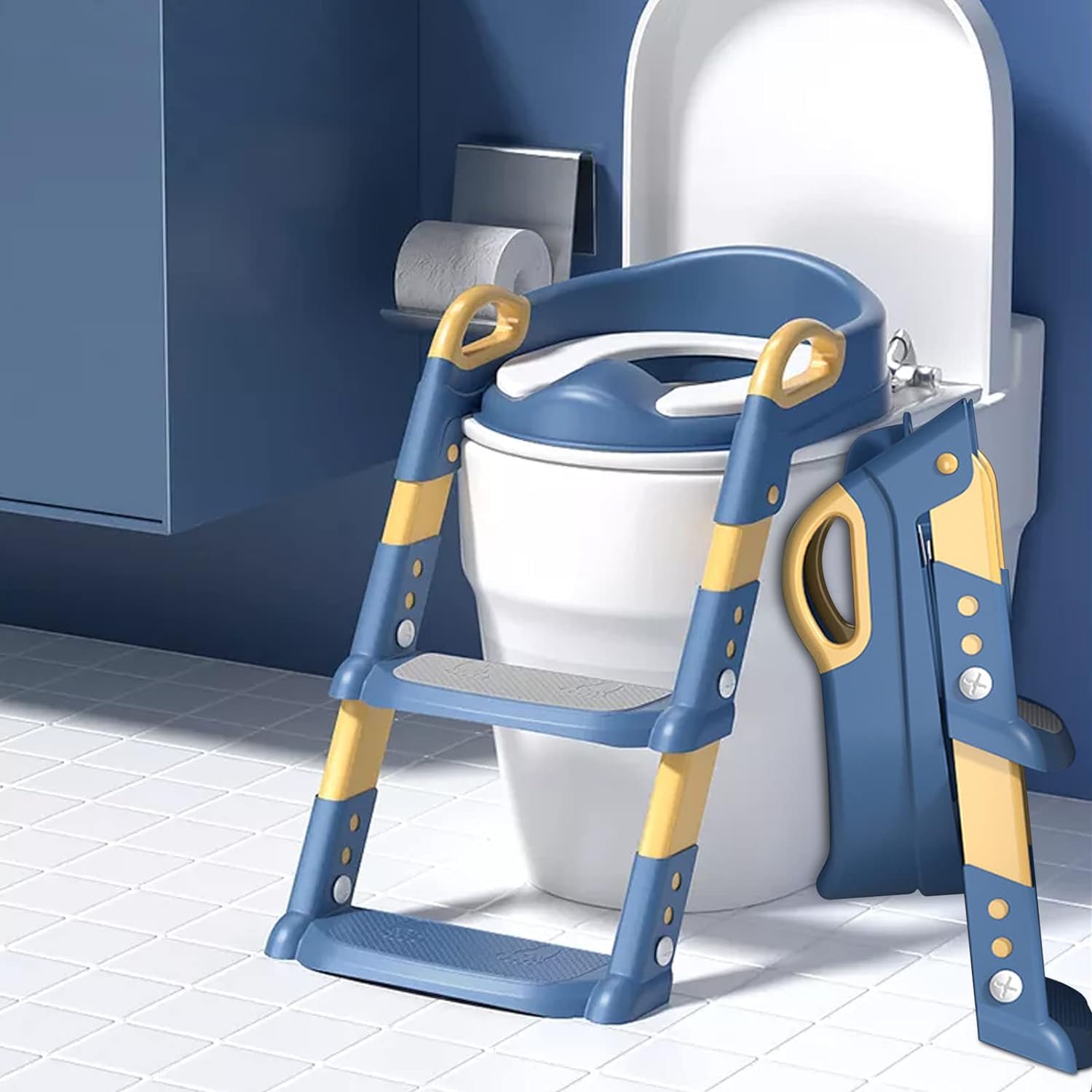 Skylofts Baby Potty Training Seat Potty seat for Kids 1-3 Years Potty Training Stair Potty Seat for Kids 2-5 Years (Blue) - Image 2 thumbnail