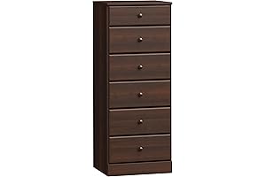 Prepac Astrid Tall Brown Dresser: Stylish and Functional Storage Solution