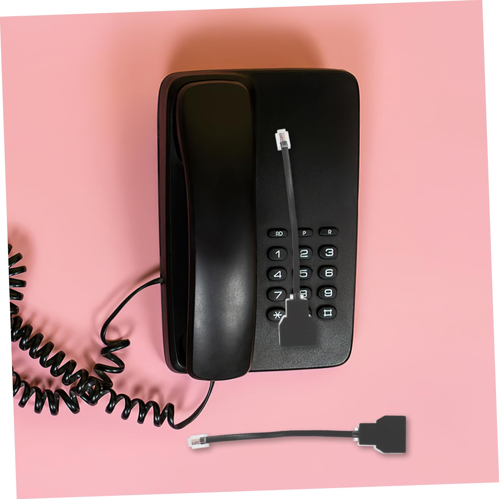 MOLUCKFU 2pcs Rj11 Splitter Adapter for Landline Phone Line Splitter Analog Telephone Adapter