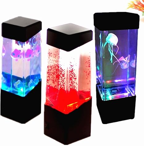 Amazon Co Jp クラゲランプ 色を変更するムードライトクラゲタンク水族館ムードランプ家の装飾ギフト子供のための男性女性 ホーム キッチン