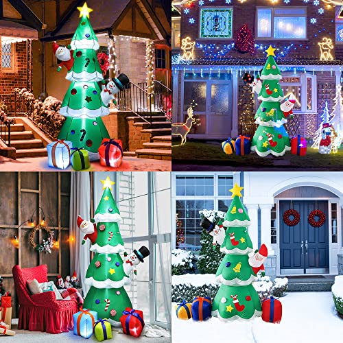 Albero di Natale Gonfiabile Gigante Luminosa Babbo...