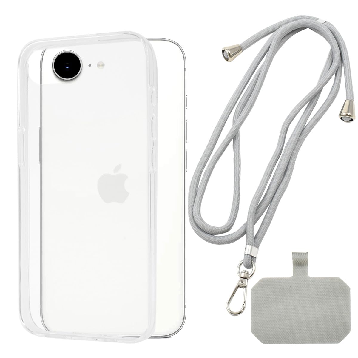 iPhone16e ホワイト 128GB iPhoneケース ストラップ付き iPhone16e ホワイト 128GB iPhoneケース ストラップ付き