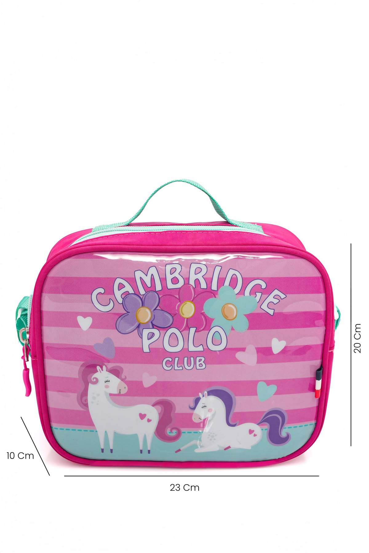 Cambridge Polo Club Minimal Unicorn Temalı 3'lü Kız Çocuk İlkokul Çanta Seti Pembe