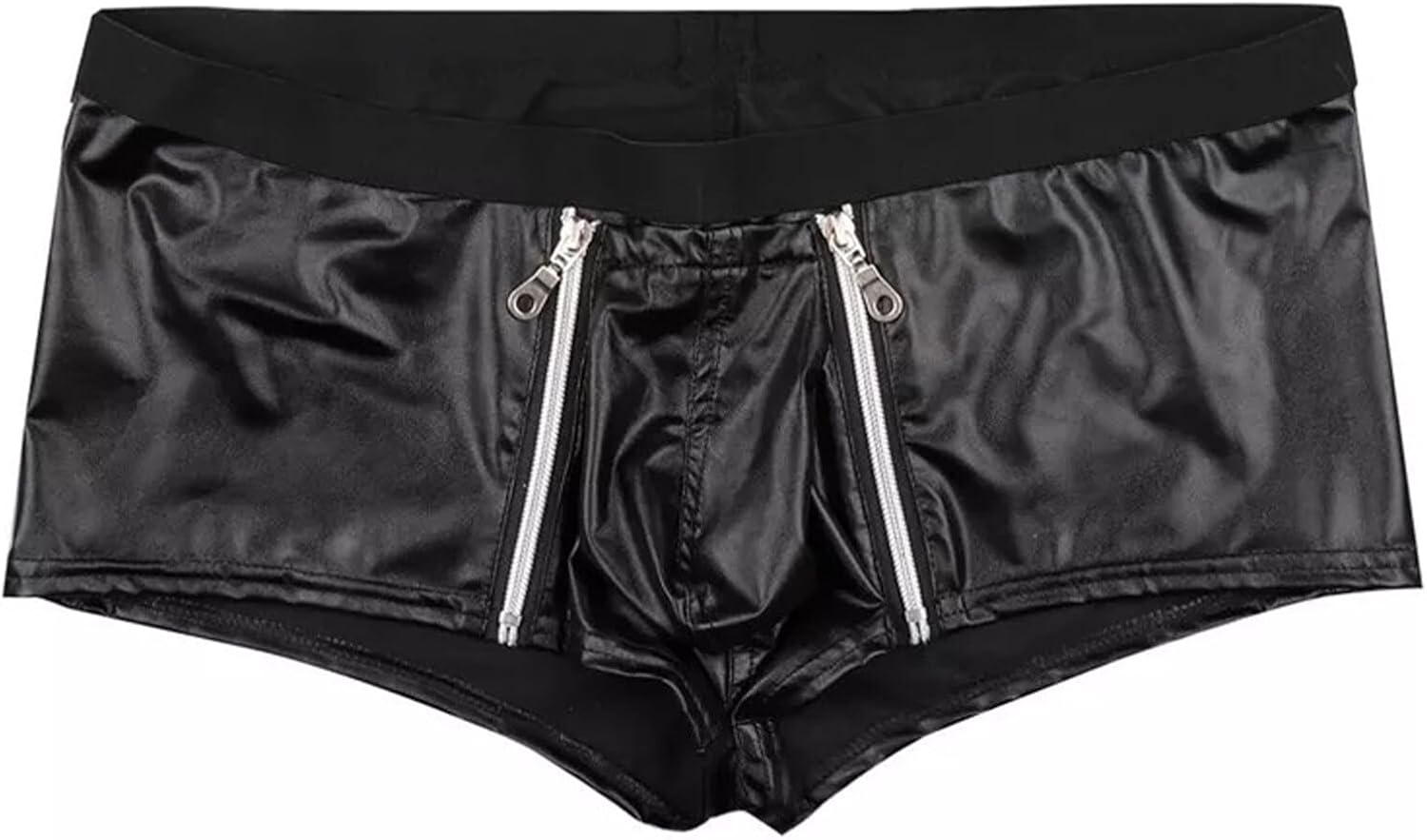 Panegy Men's Tight Faux Leather Shorts Boxer Briefs Cheecky Underwear Bikini Panties