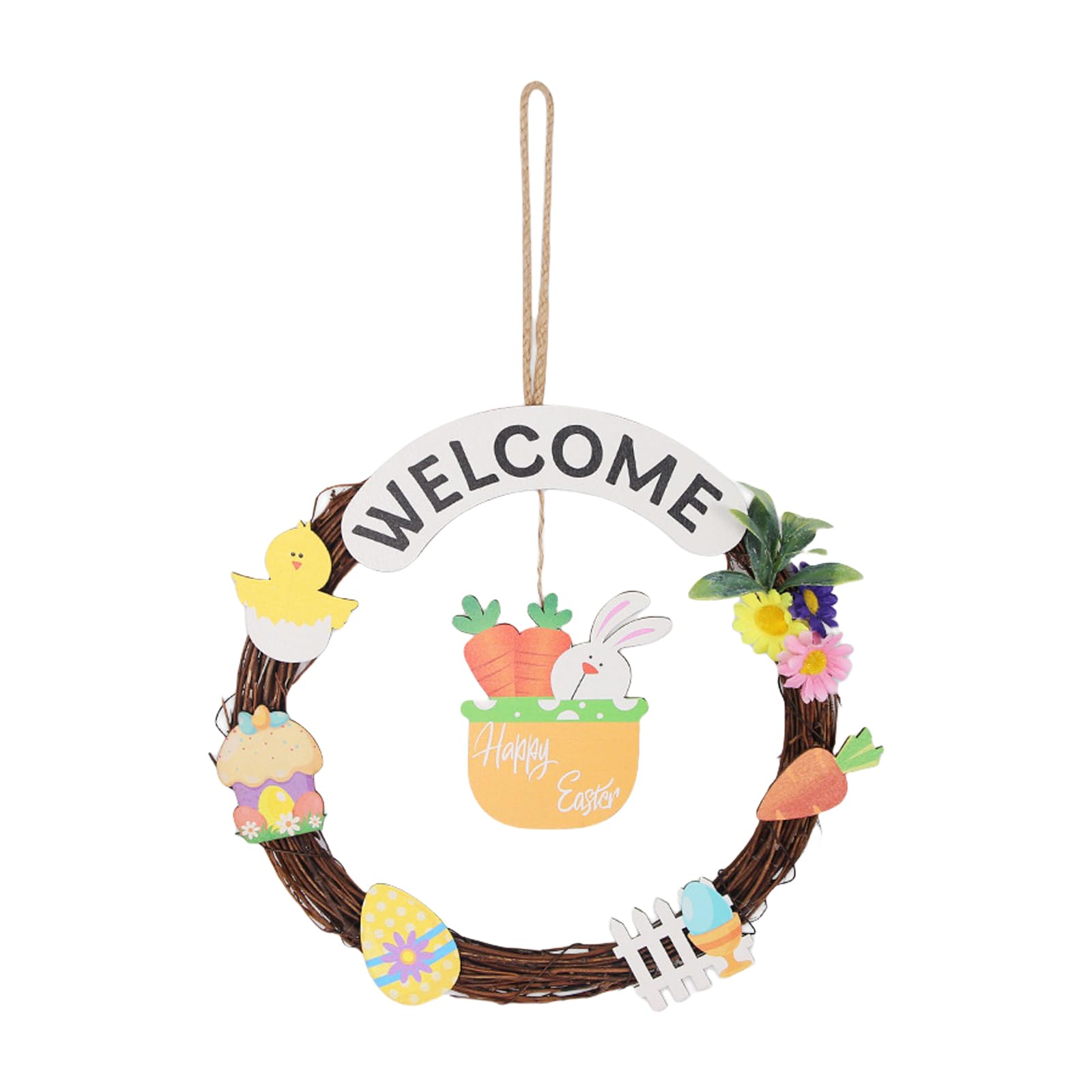 Msioytog J Easters Themed Door Sign Ornament Easters Wood Door Plaques With Intricate Cutout Detail For Seasonal Decoration Hanging Decors