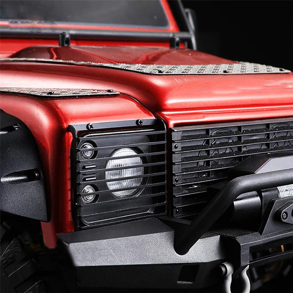 Palumma Per TRX4M Griglia di Guardia, Metallo LED Faro Copertura Guard Griglia per Traxxas 1/18 TRX-4M Defender RC Faro Anteriore Griglia Decorazione Parte