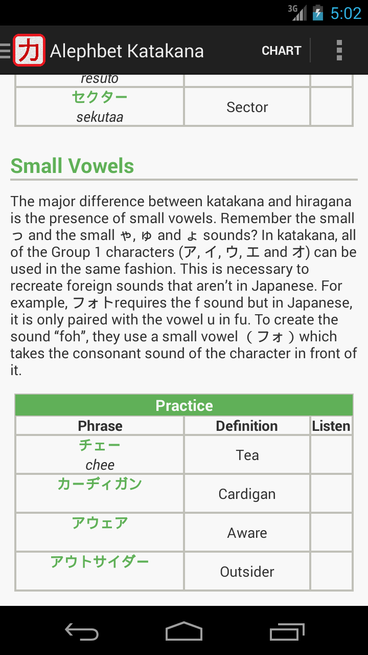 Katakana Read and Write App on Amazon Appstore