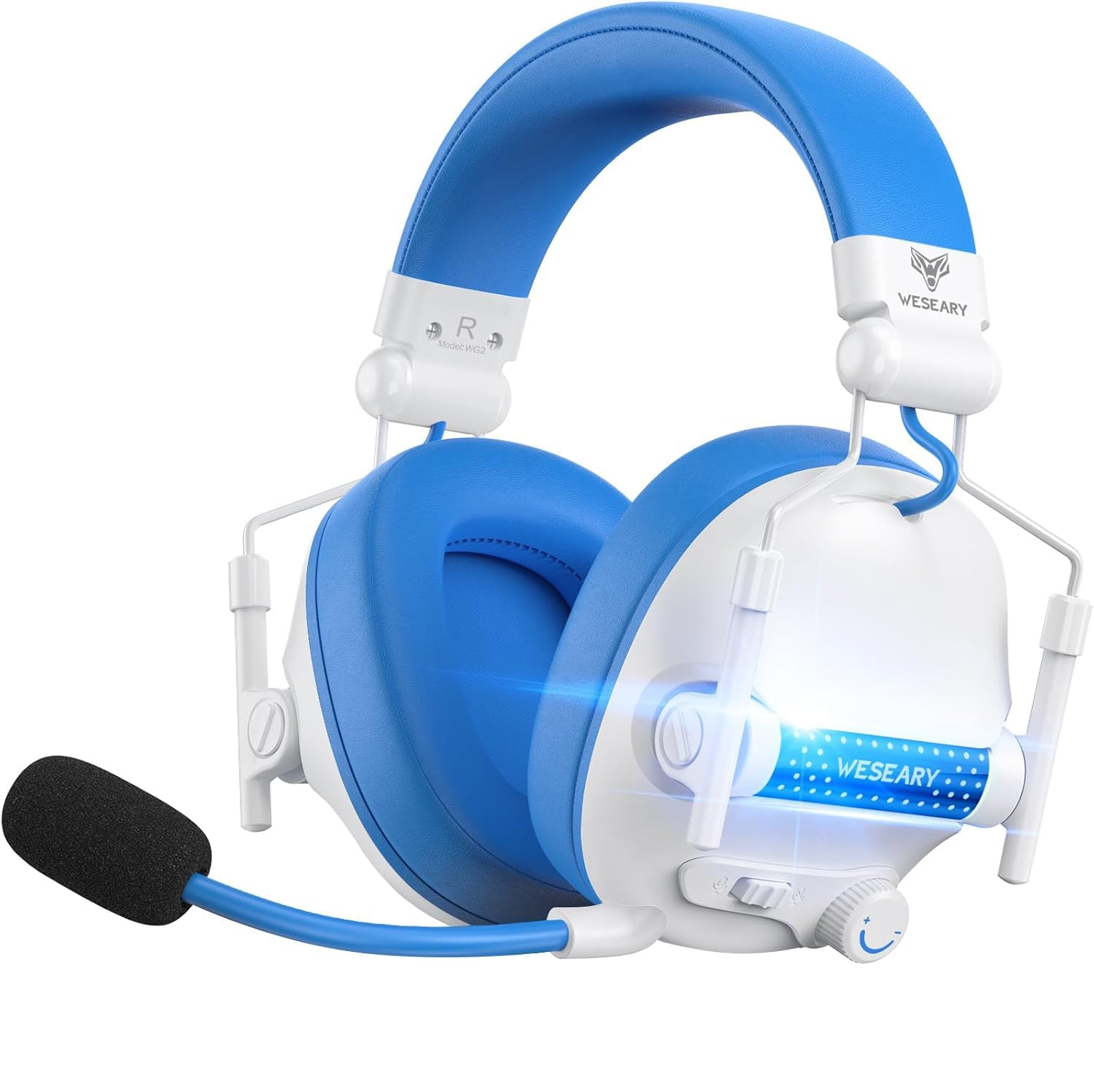 WESEARY Casque Gaming, Casque Audio Stéréo avec Micro pour PS4, PS5, PC, Xbox One, Switch, Casque avec Coussinets en Mousse à Mémoire de Forme, Jack 3,5 mm