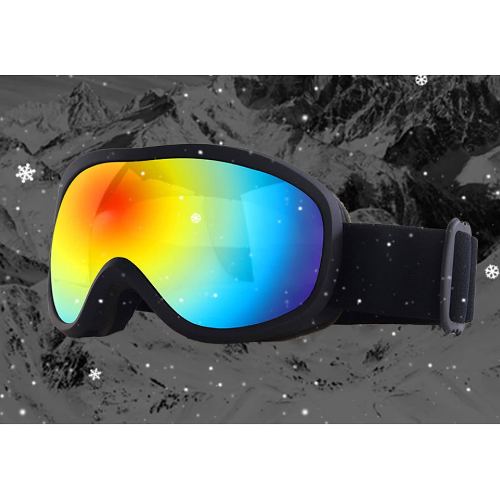 DieffematicHXJ Masque Ski Snowboard Lunettes de Ski, équipe de Ski, Interchangeable Lens, Lunettes de Neige Premium, Protection des Yeux, 1 Pc (Color : Grijs)