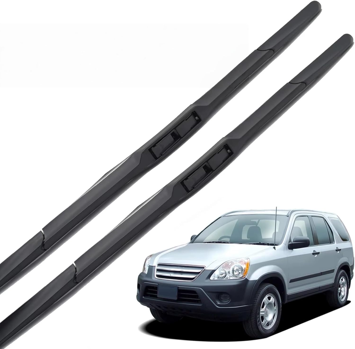 liufangfc Front Windscreen Beam Wipers for CR-V CRV MK2 2002-2006 21"+20", Set of 2 Replacement Blades with Pre-assembled Adapter, Only for Right-Hand Drive (UK)