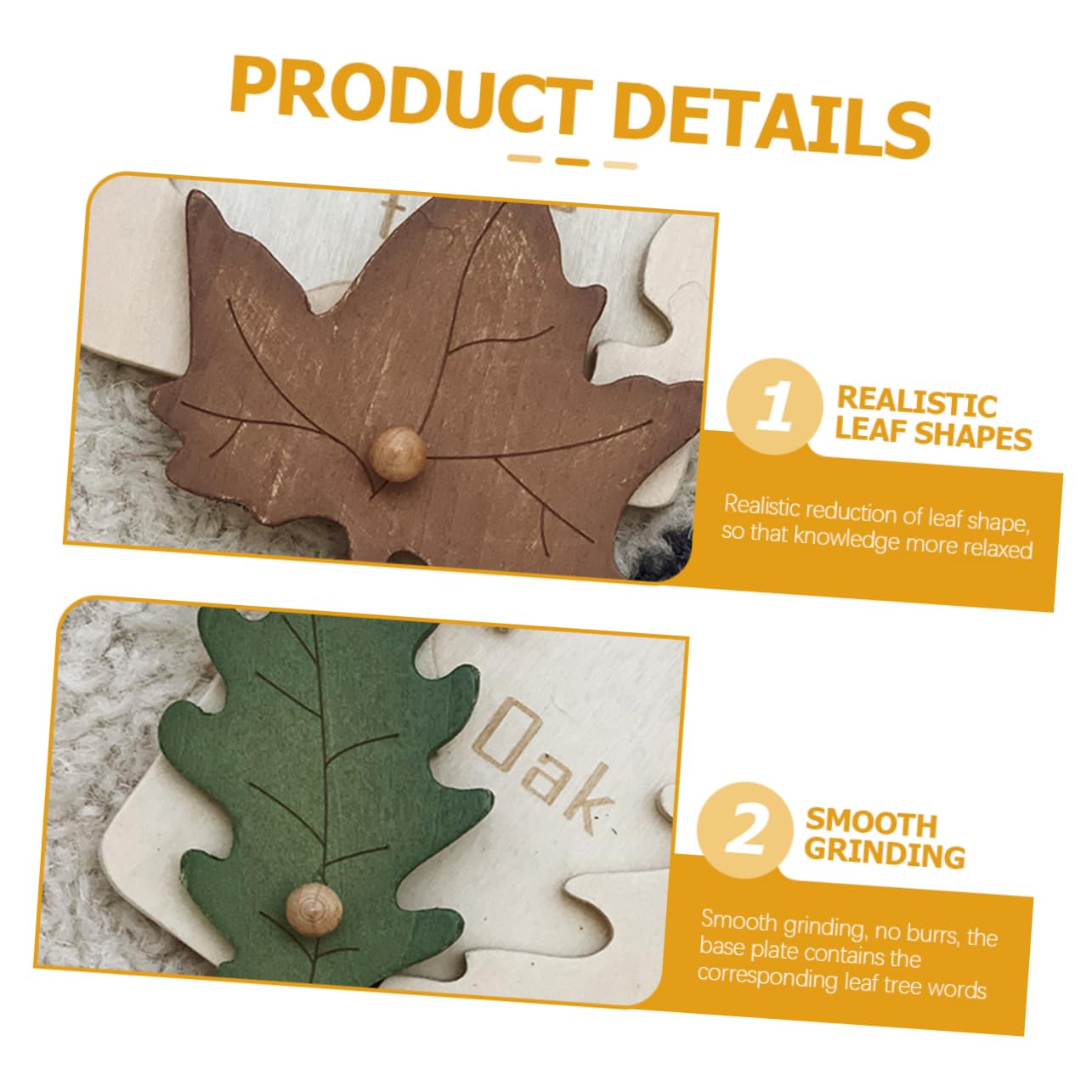 TOYANDONA Wooden Leaf Puzzle Educational Toy for Toddlers Shape Cognitive Learning Puzzle Early Childhood Montessori Game to Develop Fine Motor Skills and Parent-Child Interaction - Image 3